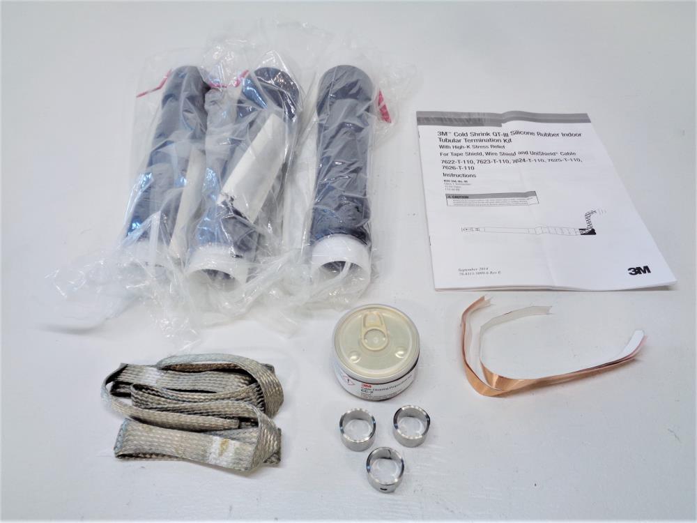 3M Cold Shrink QT-III Silicone Rubber Indoor Tubular Termination Kit